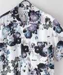 接触冷感 総柄 アロハシャツ レーヨン100％ オープンカラー 開襟 ストリート モード カジュアル 夏服  UNIIT ユニット