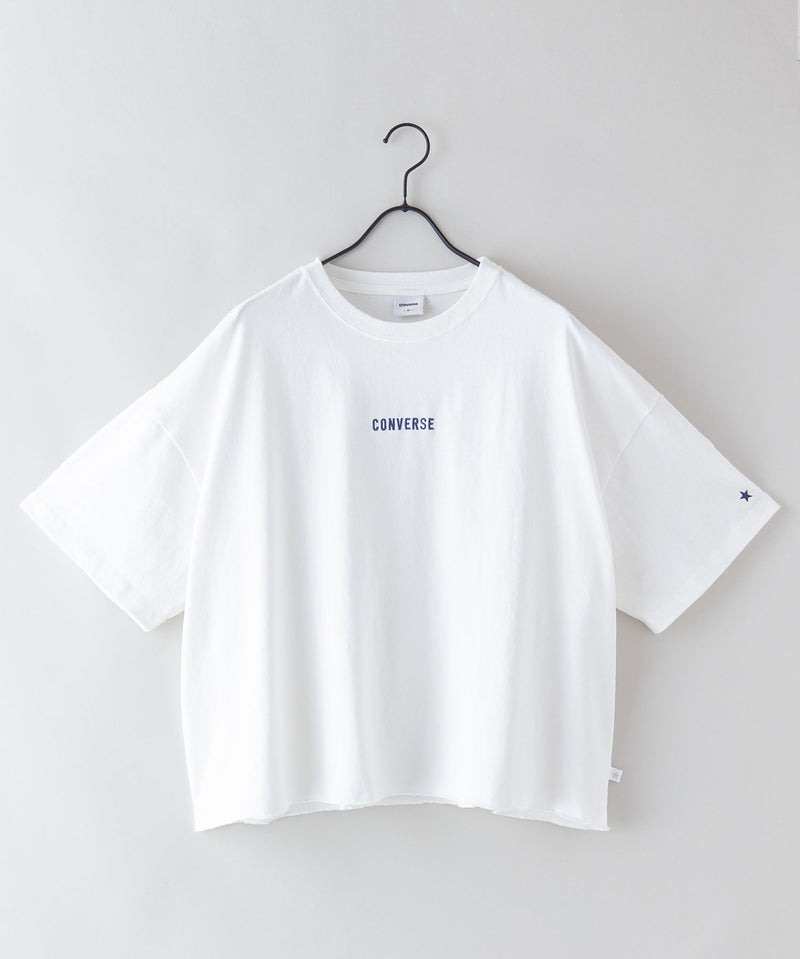 天竺 シューズ プリント Tシャツ CONVERSE コンバース レディース