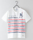 ペンギン プリント Tシャツ スラブ さらさら BLUE STANDARD ブルースタンダード