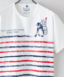 ペンギン プリント Tシャツ スラブ さらさら BLUE STANDARD ブルースタンダード