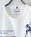 ペンギン プリント Tシャツ スラブ さらさら BLUE STANDARD ブルースタンダード