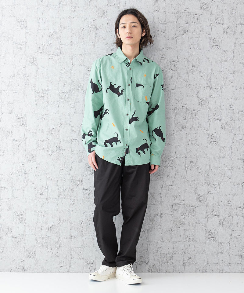 オックス総柄シャツ