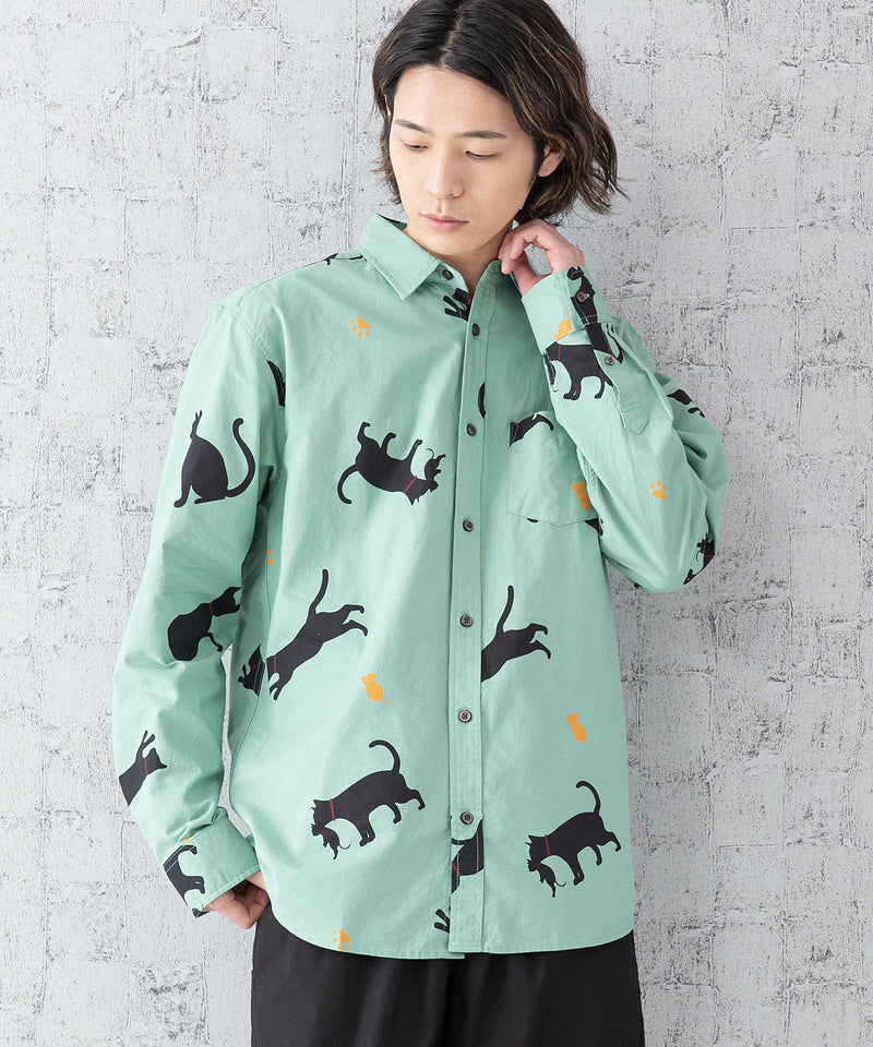 オックス総柄シャツ