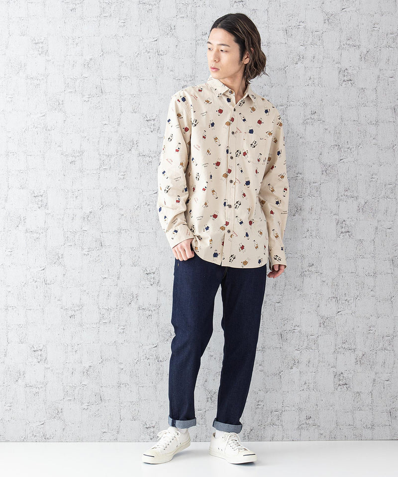 オックス総柄シャツ