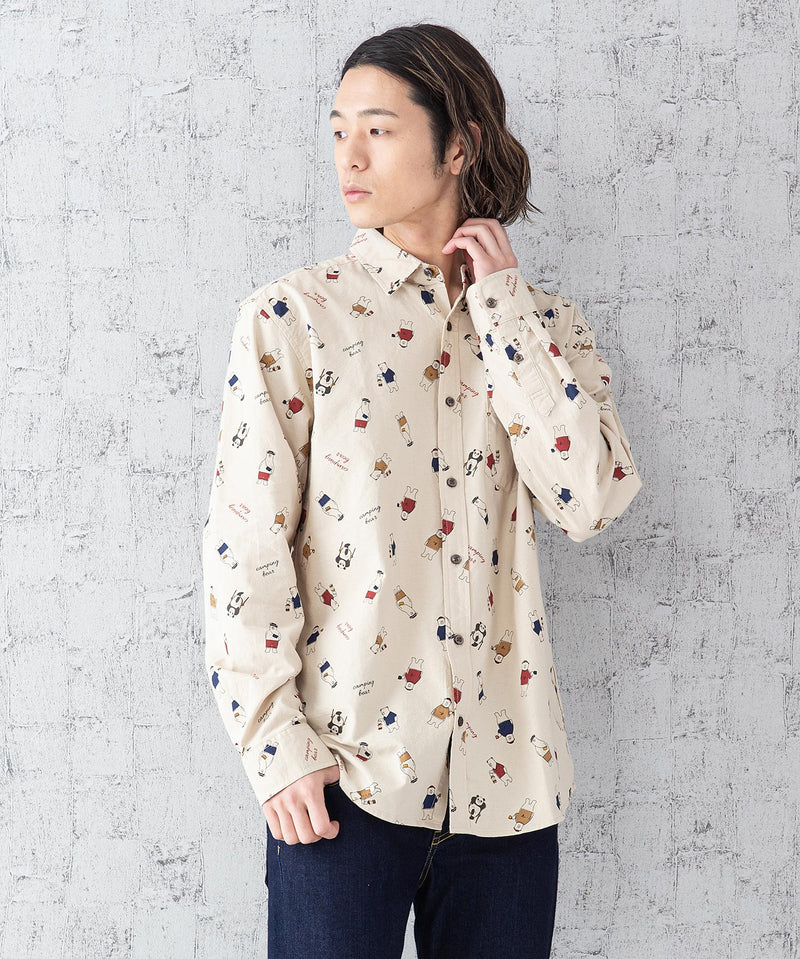 オックス総柄シャツ