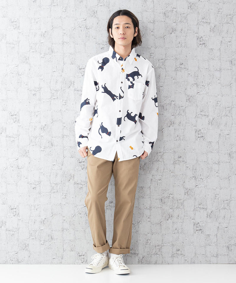 オックス総柄シャツ