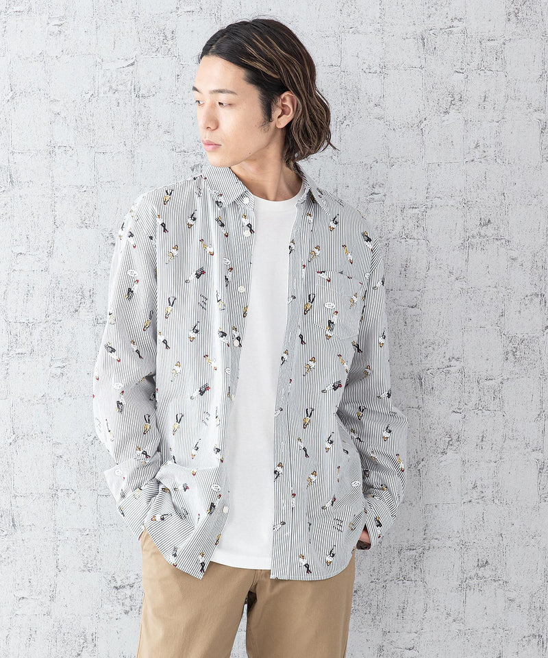 オックス総柄シャツ