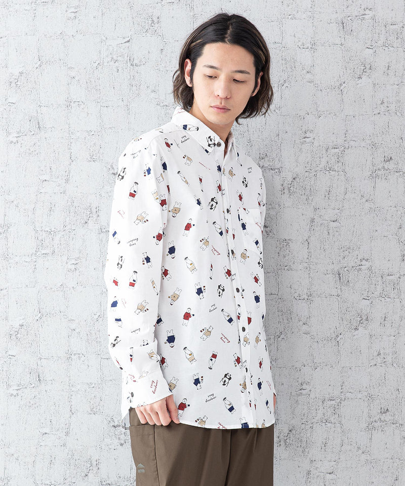 オックス総柄シャツ
