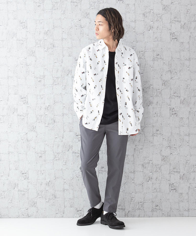 オックス総柄シャツ
