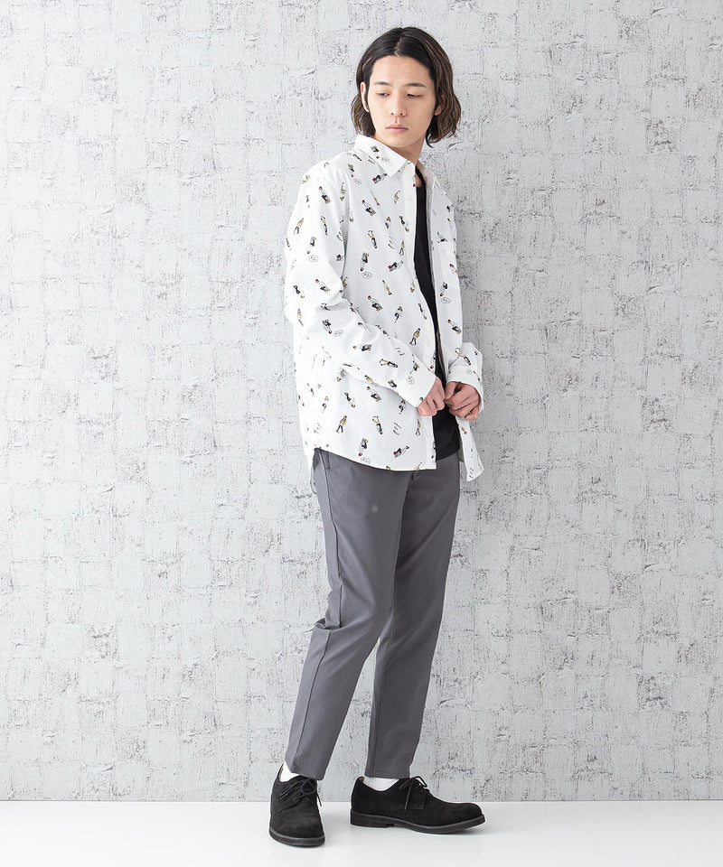 オックス総柄シャツ