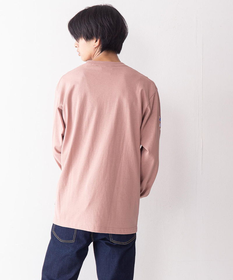 袖プリントロゴ ロングTシャツ