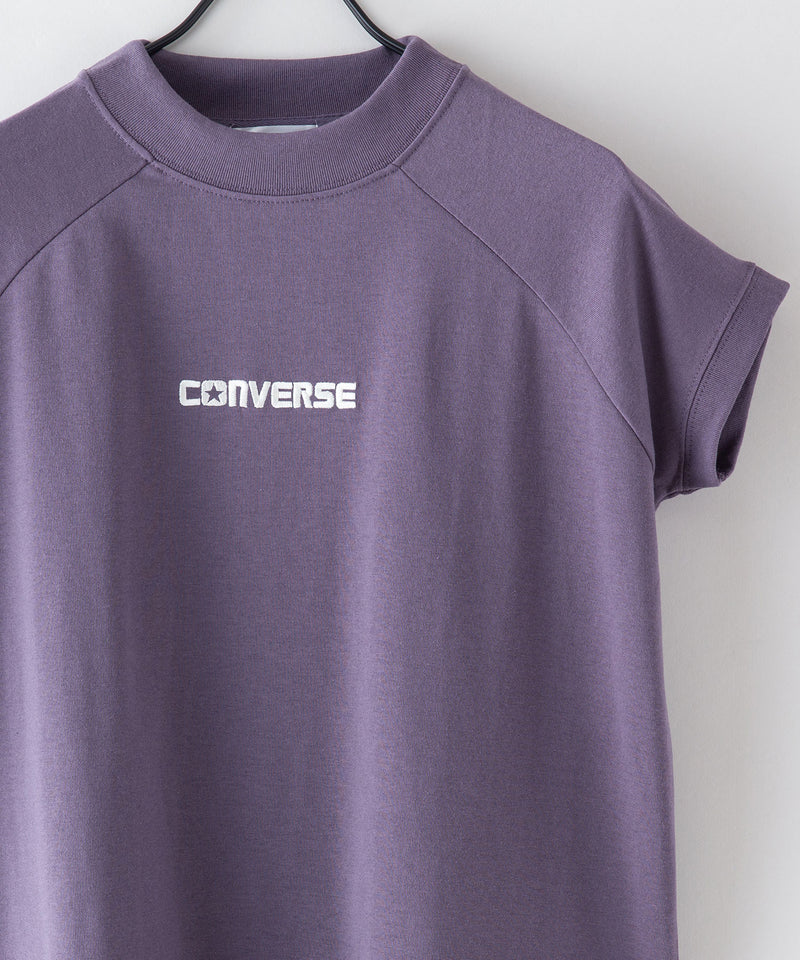 リブ付き モック ネック Tシャツ CONVERSE コンバース レディース