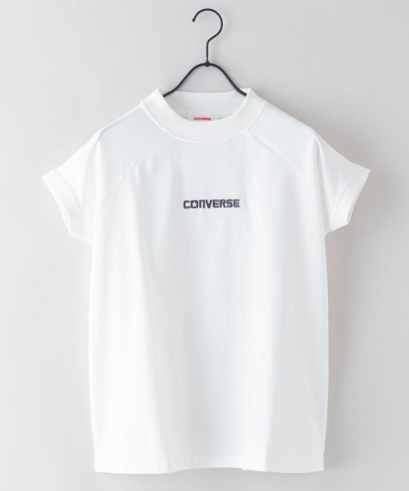 リブ付き モック ネック Tシャツ CONVERSE コンバース レディース