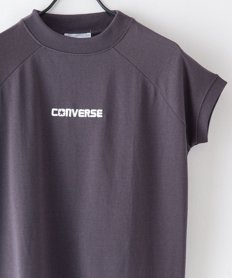 リブ付き モック ネック Tシャツ CONVERSE コンバース レディース