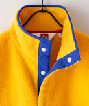 レトロ フリース  胸ロゴ 刺繍 スタンド スナップボタン BEN DAVIS