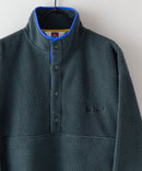 レトロ フリース  胸ロゴ 刺繍 スタンド スナップボタン BEN DAVIS