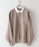 バッグ ロゴ  胸 ワッペン 裏起毛 襟付き スウェット ラガーシャツ タイプ BEN DAVIS