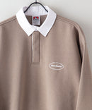 バッグ ロゴ  胸 ワッペン 裏起毛 襟付き スウェット ラガーシャツ タイプ BEN DAVIS