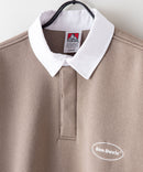 バッグ ロゴ  胸 ワッペン 裏起毛 襟付き スウェット ラガーシャツ タイプ BEN DAVIS