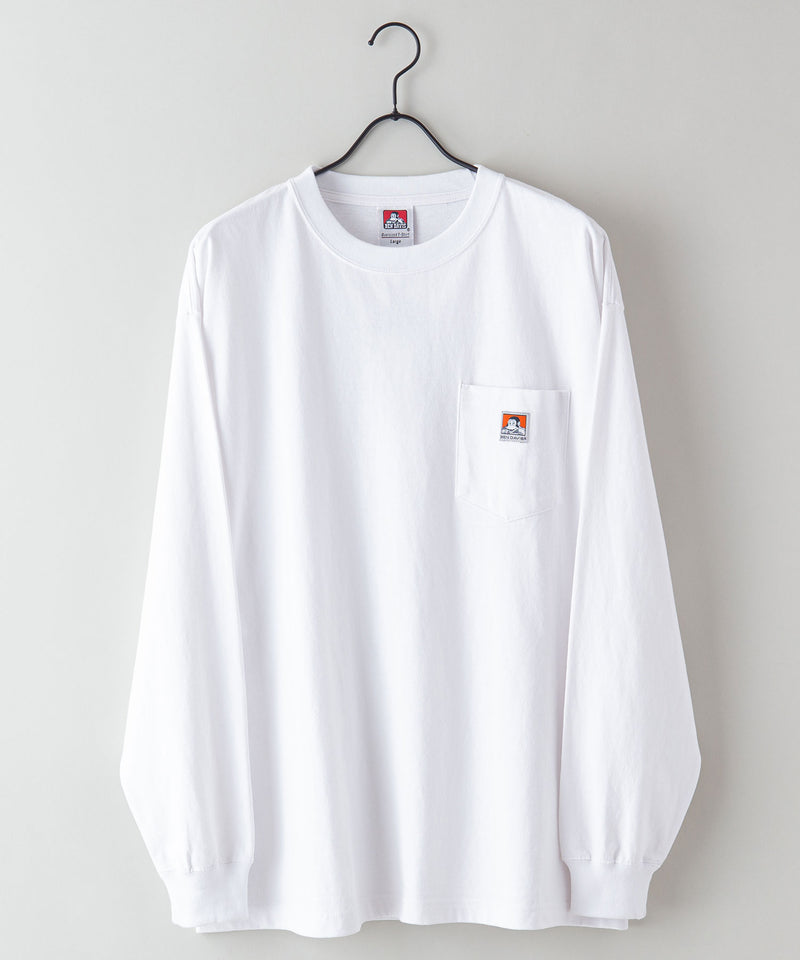 胸ポケット 付き ワイド シルエット ロング Tシャツ BEN DAVIS