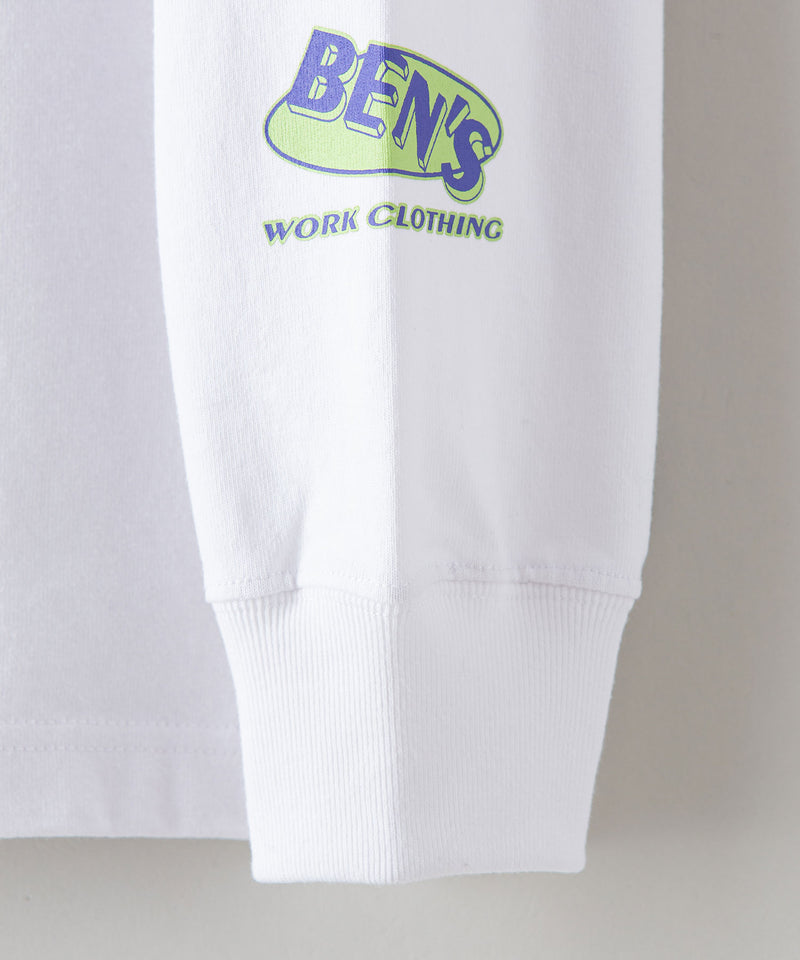 袖 プリント ロング Tシャツ BEN DAVIS