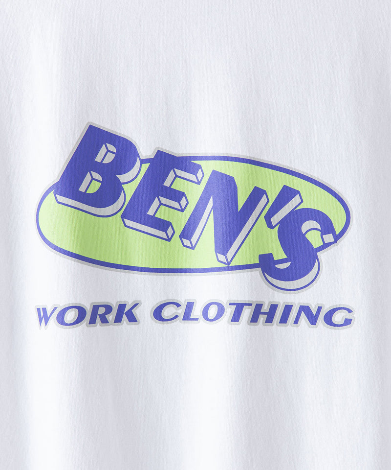 袖 プリント ロング Tシャツ BEN DAVIS