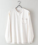 汗染み 目立ちにくい ZEROSTAIN カラー 配色 ステッチ ロング Tシャツ 長袖 ゼロステイン ビッグ シルエット BIG