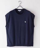 ワンポイント 刺繍 ビッグ シルエット ニット ベスト  U.S.POLO ASSN.