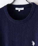 ワンポイント 刺繍 ビッグ シルエット ニット ベスト  U.S.POLO ASSN.