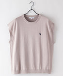 ワンポイント 刺繍 ビッグ シルエット ニット ベスト  U.S.POLO ASSN.