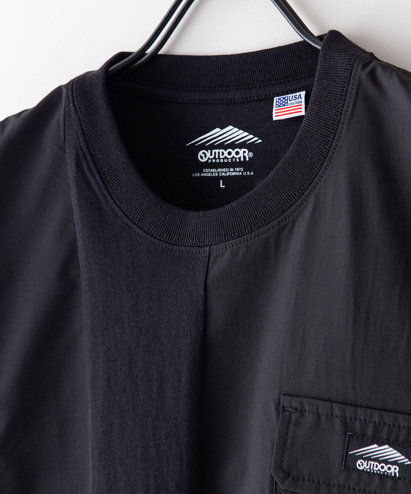 USA コットン 縦 切替 デザイン Tシャツ OUTDOOR PRODUCTS アウトドアプロダクツ