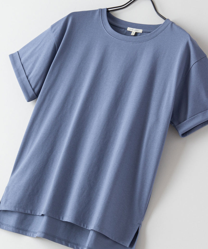 汗染み 目立ちにくい ZEROSTAIN ローカル サイド スリット Tシャツ ゼロステイン レディース