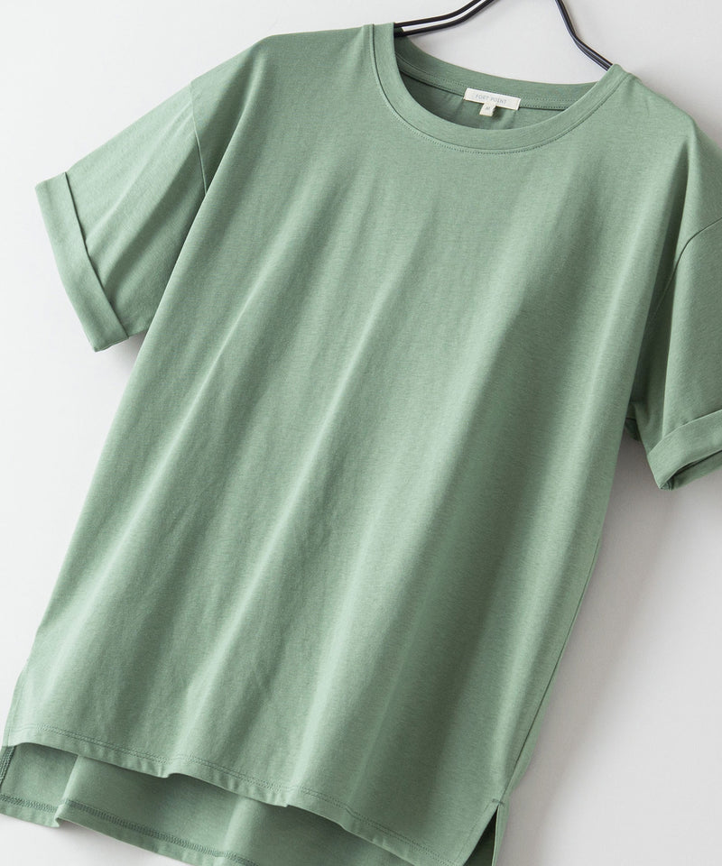 汗染み 目立ちにくい ZEROSTAIN ローカル サイド スリット Tシャツ ゼロステイン レディース