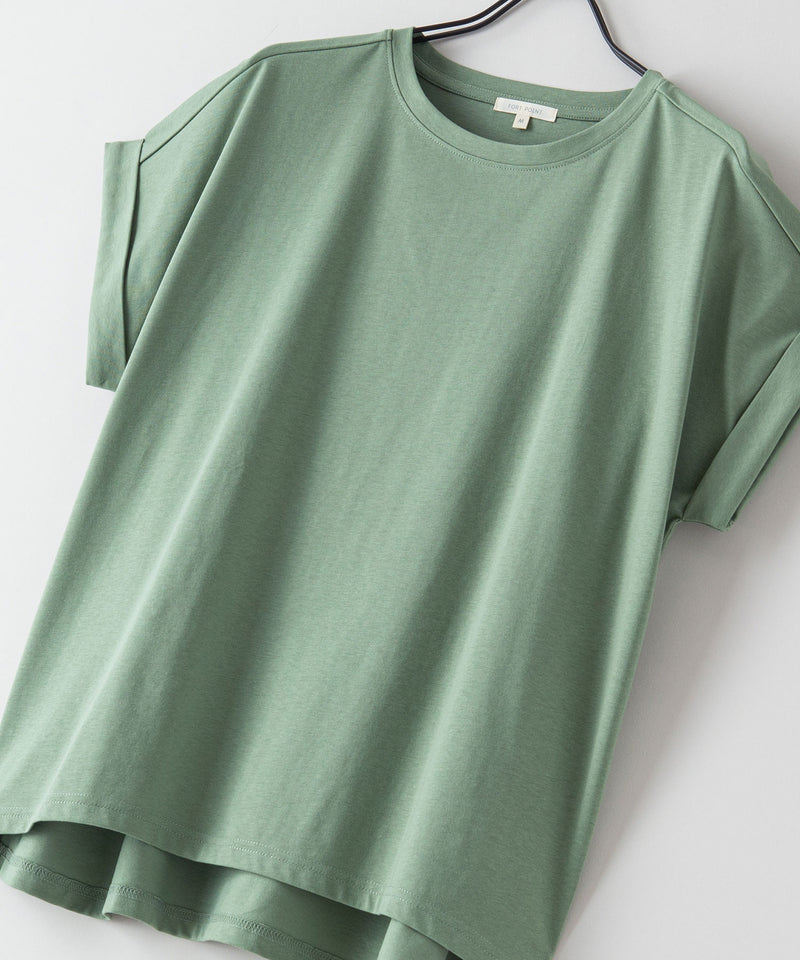 汗染み 目立ちにくい ZEROSTAIN ローカル ラウンド へㇺ Tシャツ ゼロステイン 裾後ろ下がり レディース
