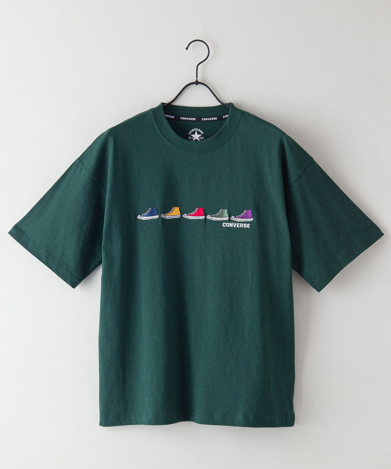 シューズ 柄 刺繍 Tシャツ