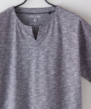 汗染み 目立ちにくい Tシャツ ゼロステイン ZERO STAIN スラブ キーネック Tシャツ スミクロ ❘ジーンズメイト公式オンラインショップ