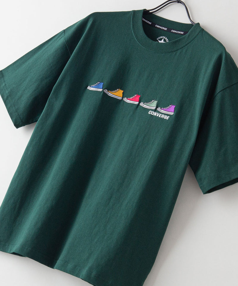 シューズ 柄 刺繍 Tシャツ