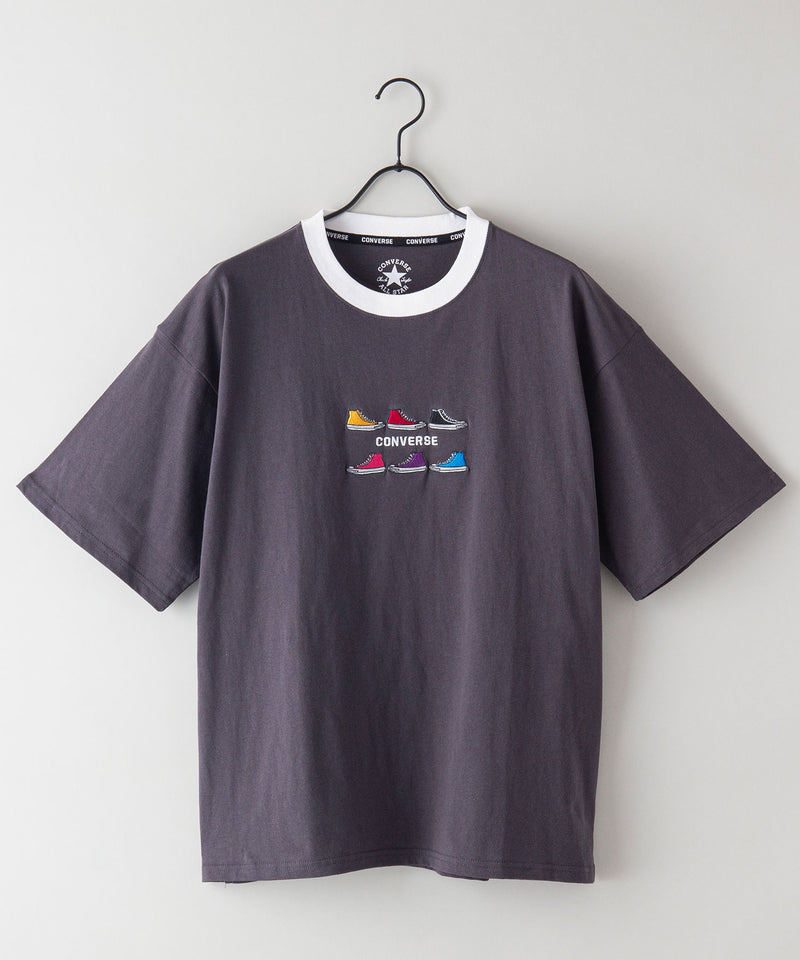 シューズ 柄 刺繍 Tシャツ