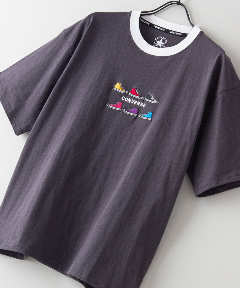 シューズ 柄 刺繍 Tシャツ