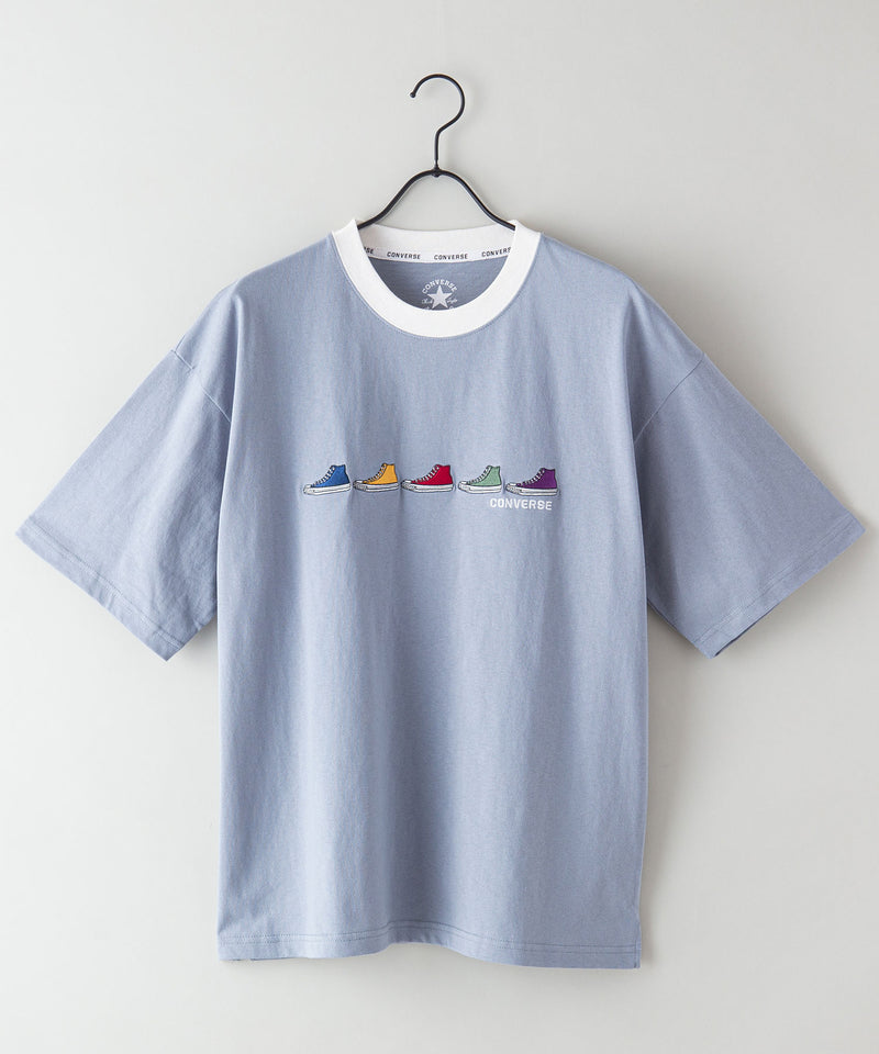 シューズ 柄 刺繍 Tシャツ
