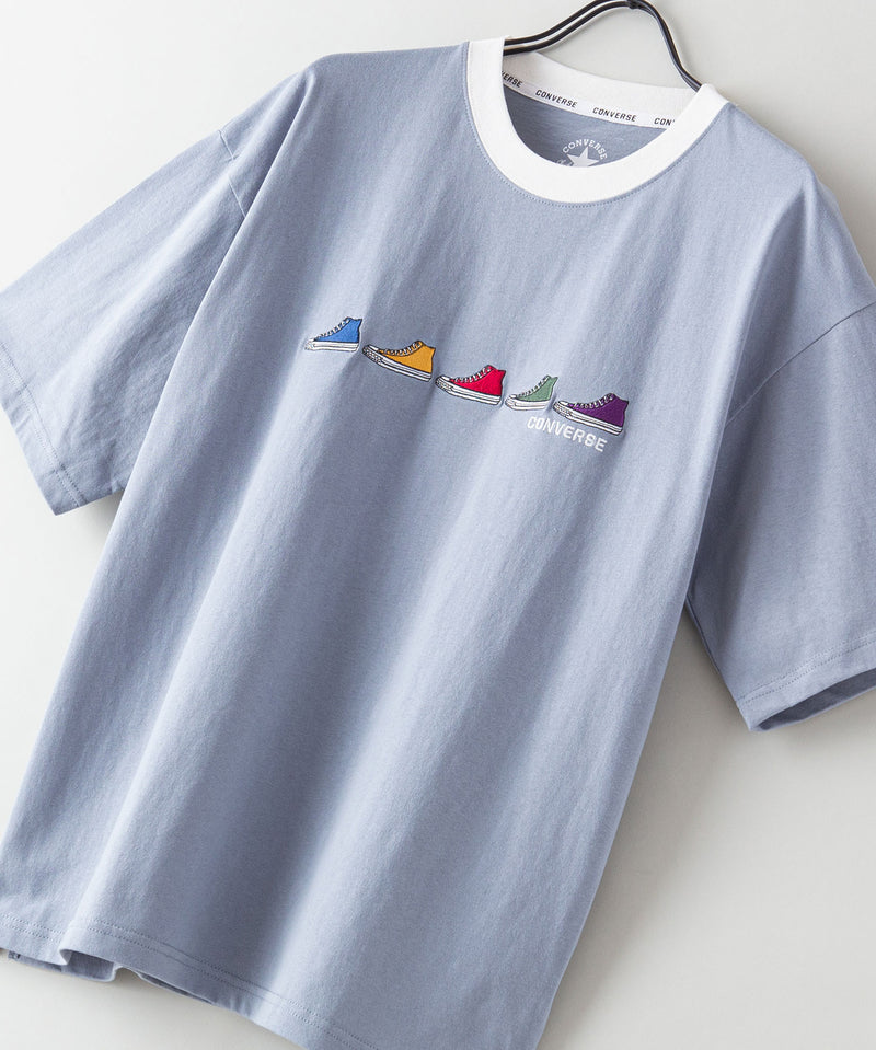 シューズ 柄 刺繍 Tシャツ