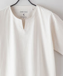汗染み 目立ちにくい Tシャツ ゼロステイン ZERO STAIN スラブ キーネック Tシャツ アイボリー ❘ジーンズメイト公式オンラインショップ