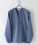 【KAITEKI+】ドライタッチ 吸水 速乾 ストレッチ イージーケア ドライリップル ボタン カーディガン  快適 カイテキ