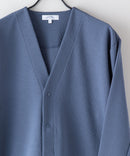 【KAITEKI+】ドライタッチ 吸水 速乾 ストレッチ イージーケア ドライリップル ボタン カーディガン  快適 カイテキ