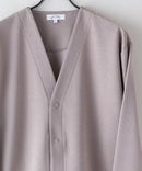 【KAITEKI+】ドライタッチ 吸水 速乾 ストレッチ イージーケア ドライリップル ボタン カーディガン  快適 カイテキ