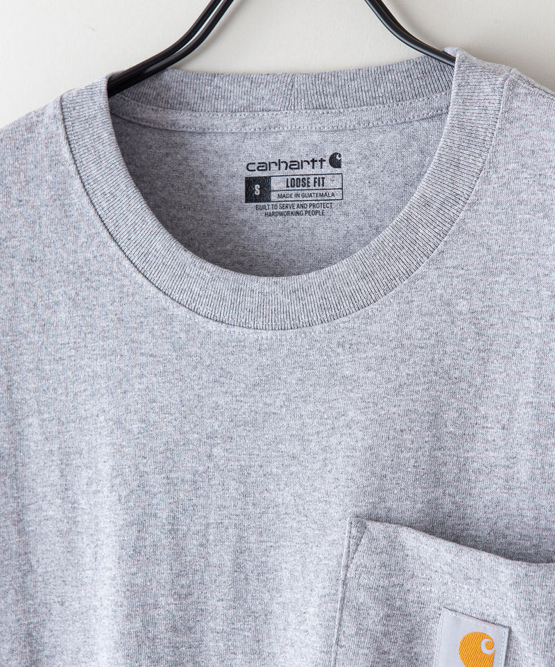 【公式通販限定取扱商品】CARHARTT カーハート Workwear Pocket LS T-Shirt ワンポイント ポケット ロンT ビッグ シルエット ロングスリーブTシャツ 長袖 K126