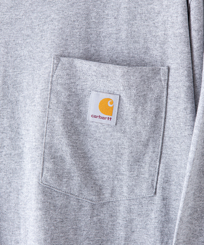 【公式通販限定取扱商品】CARHARTT カーハート Workwear Pocket LS T-Shirt ワンポイント ポケット ロンT ビッグ シルエット ロングスリーブTシャツ 長袖 K126