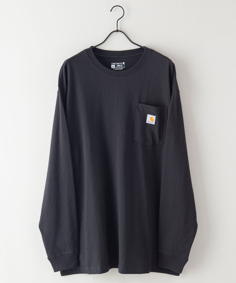 【公式通販限定取扱商品】CARHARTT カーハート Workwear Pocket LS T-Shirt ワンポイント ポケット ロンT ビッグ シルエット ロングスリーブTシャツ 長袖 K126