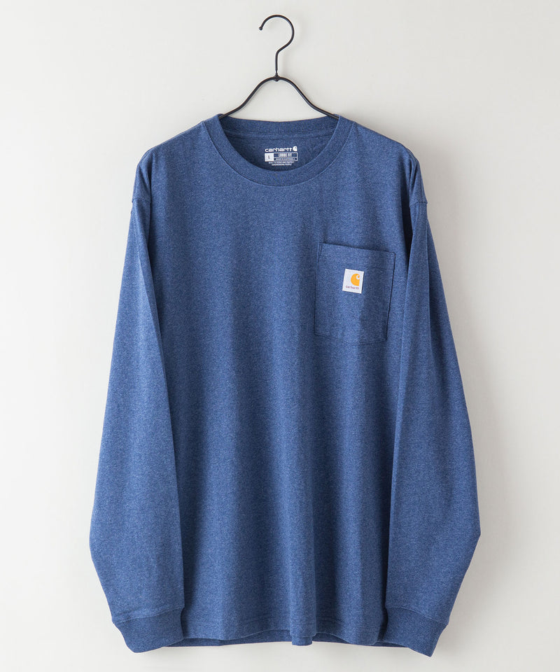 【公式通販限定取扱商品】CARHARTT カーハート Workwear Pocket LS T-Shirt ワンポイント ポケット ロンT ビッグ シルエット ロングスリーブTシャツ 長袖 K126