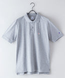 CHAMPION チャンピオン ワンポイント 鹿の子 ポロシャツ  C3-X35 男女兼用 ブランド コットン 綿100％ カジュアル ゴルフ テニス 衣替え 入学 卒業 新生活